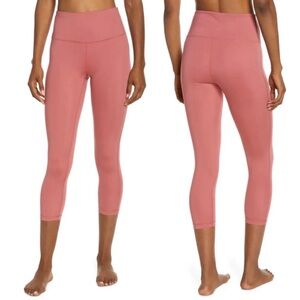 Zella Studio Lite Crop Leggings Pink Mauve NWT (Size L)